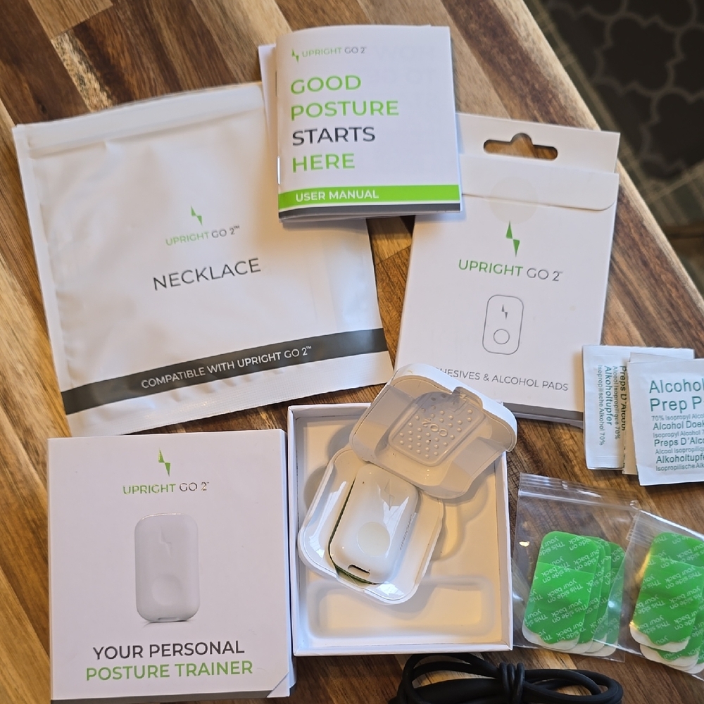 Upright GO 2 Posture Trainer - White with Green Accents